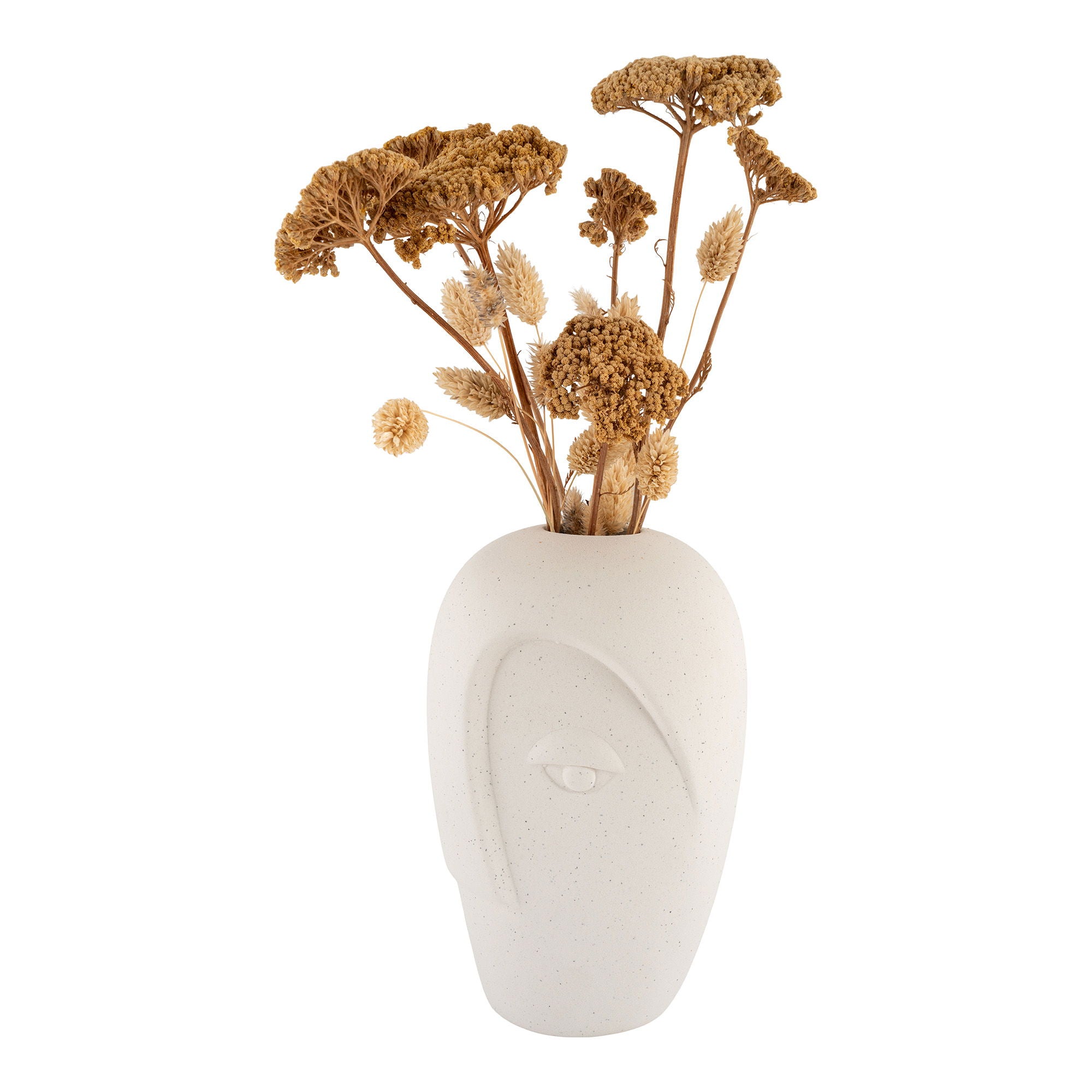 Vase „Face Form“ – Keramikvase, sand, 12,5×13×19,5 cm